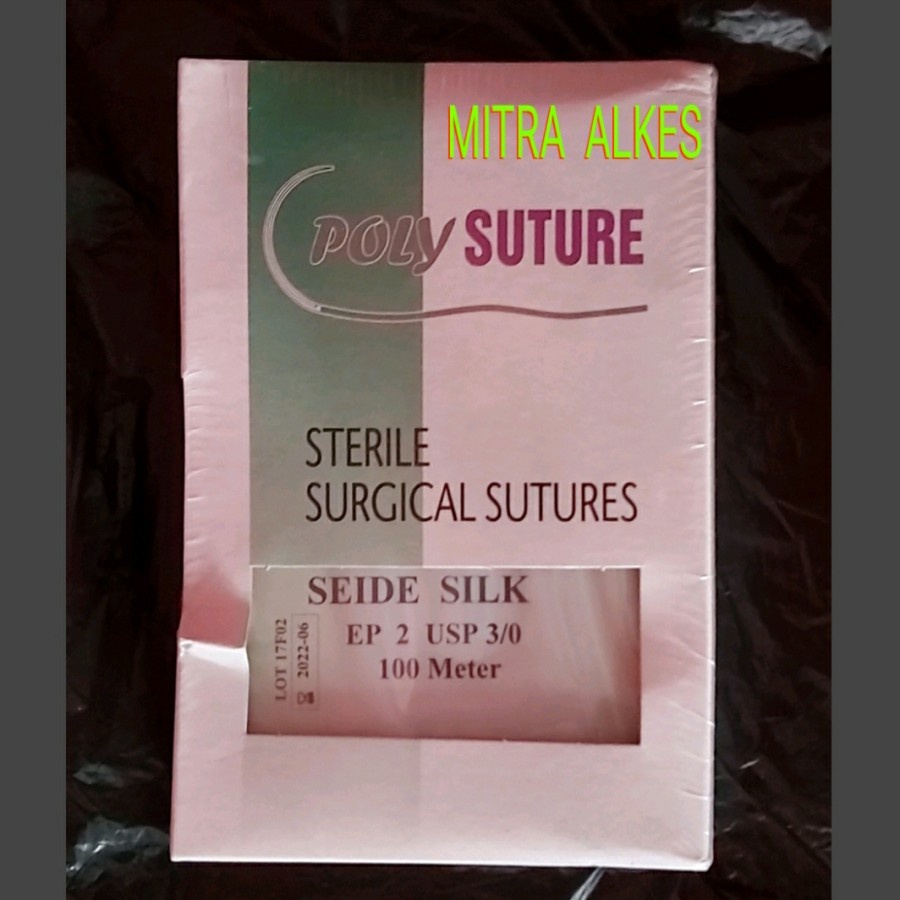 Benang SEIDE SILK PolySuture. Sterile Surgical Sutures POLY SUTURE.