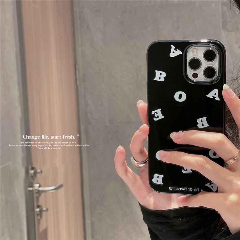 Case Pelindung Bahan Silikon Motif Tulisan Untuk Iphone 7 / 8 Se 2020 7 + 8 PLUS 11 12 13 PRO MAX