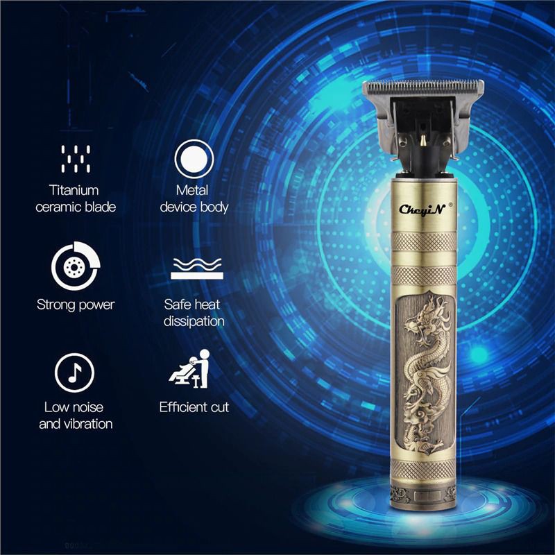 VIP Alat Cukur Elektrik Hair Clipper Ceramic Trimmer USB Rechargerable Model Vintage