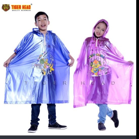 Jas Hujan Ponco Remaja Tiger Head 68233 / Raincoat Poncho Motor Unisex