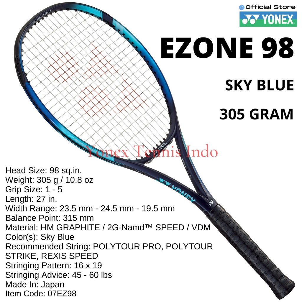 Yonex EZONE 98 305g Sky blue - racket tennis