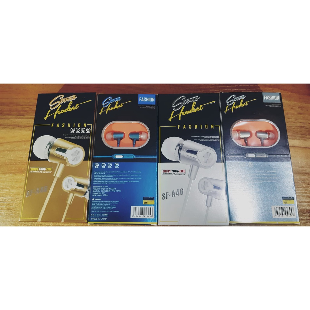 (P) Earphone Headset Handsfree Universal Stereo Music SF-A46
