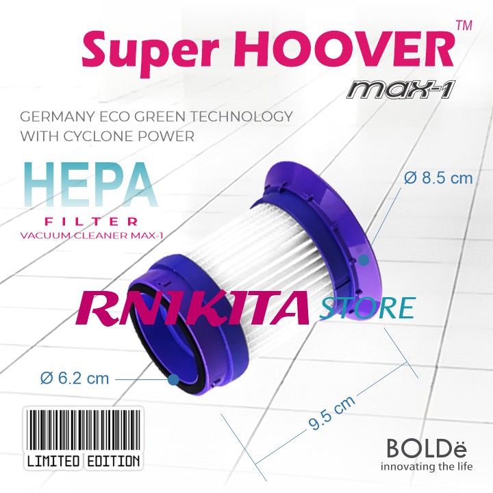 FILTER HEPA BOLDe SUPER HOOVER MAX ONE - Sparepart Vacum Cleaner