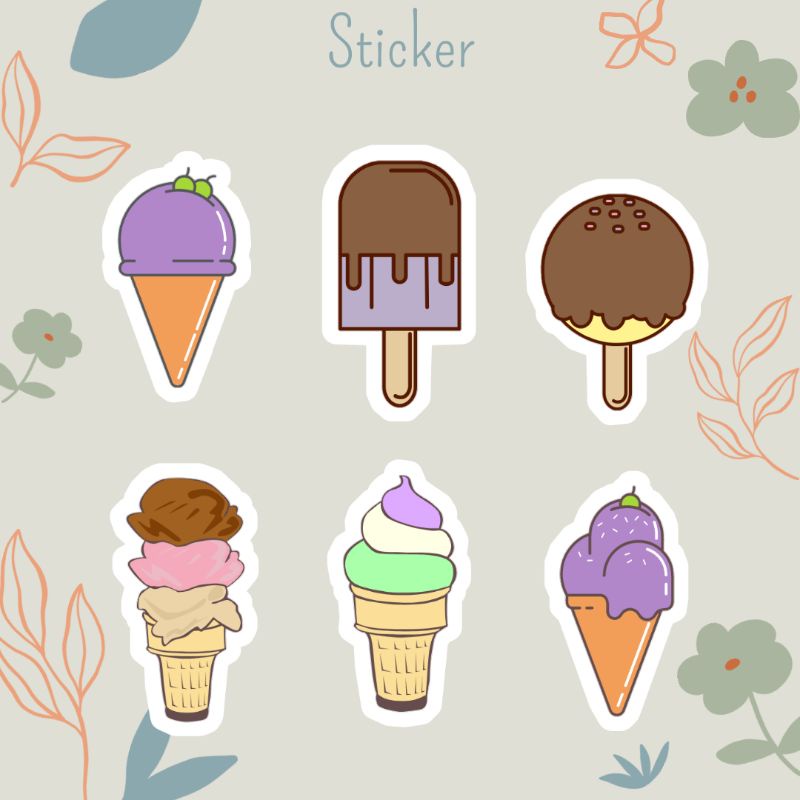 Memopads &amp; Sticker Ice Cream | Cetak sticker dan memopads murah