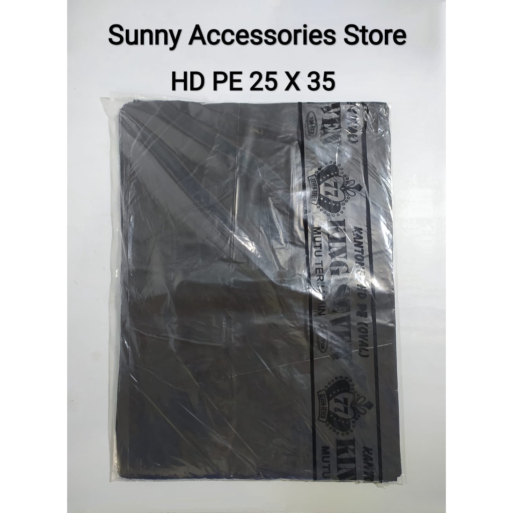 Plastik Packing HD PE Polos 25X35 Hitam King Seven 100 Pcs Premium Product