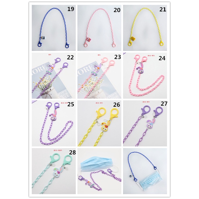 Aksesoris Rantai Lanyard Kacamata anti Hilang Dengan Liontin Kelinci Clover Untuk unisex