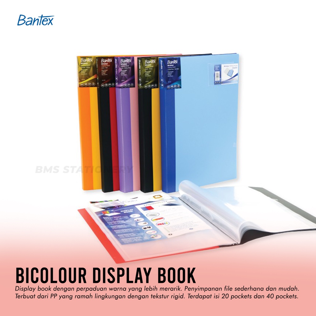

[BMS Surabaya] Bantex Bicolour Display Book / Clear Holder 20 Folio #3183
