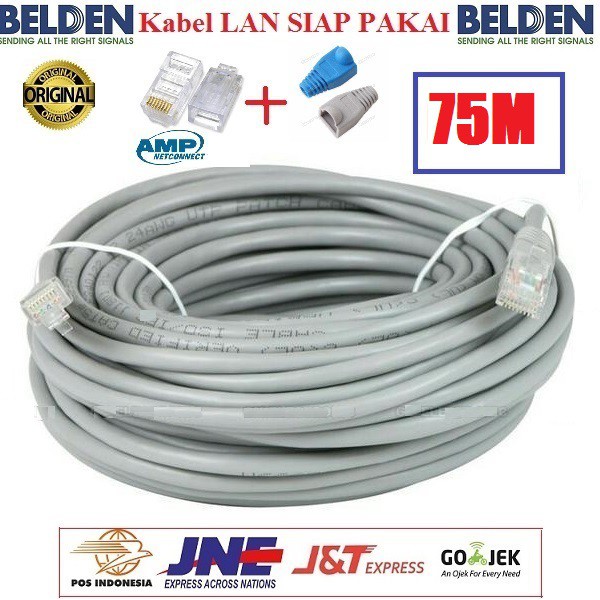 Kabel LAN Belden 75 M UTP RJ45 Cat5E ORIGINAL USA 75 Meter Cat5 75m