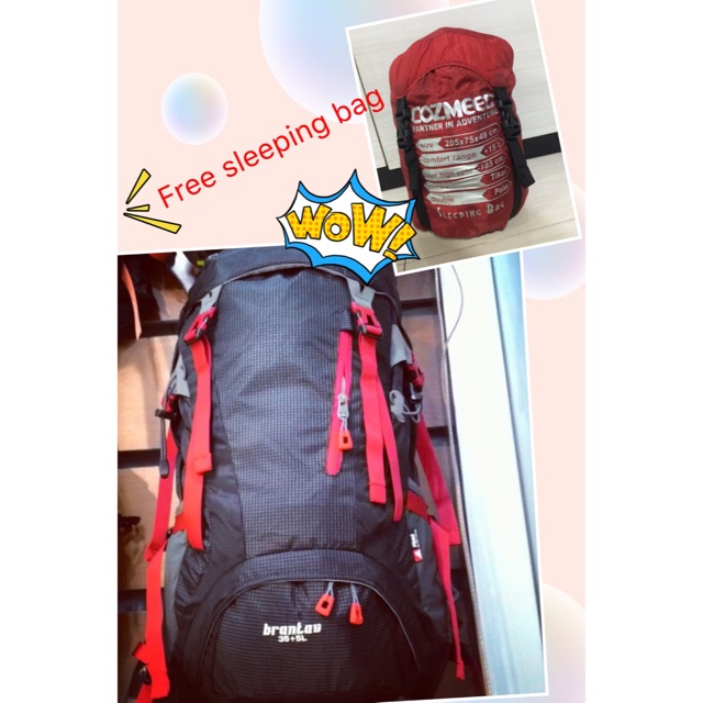 [PRELOVED] Tas gunung REI brantas 35+5L free sleeping bag