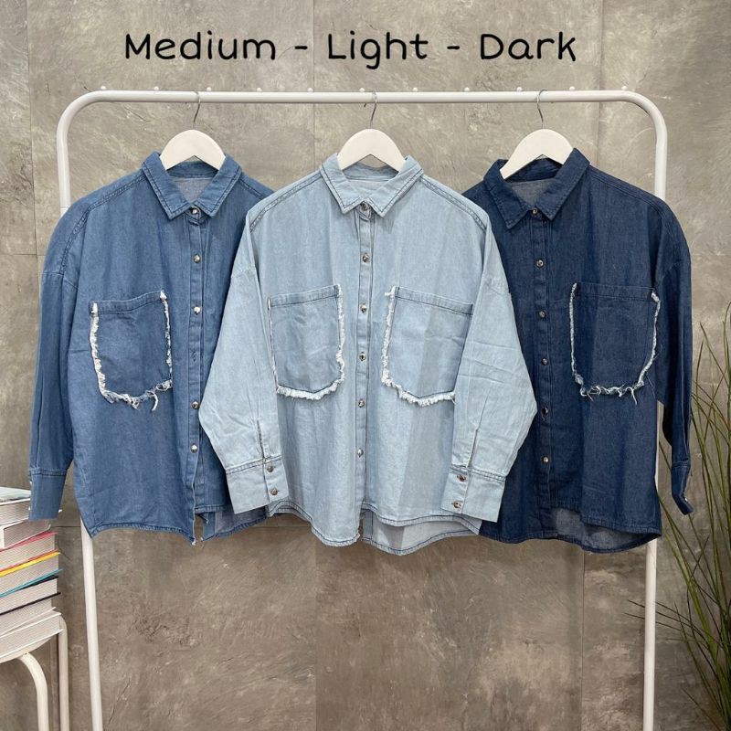 KEMEJA DENIM OVERSIZE