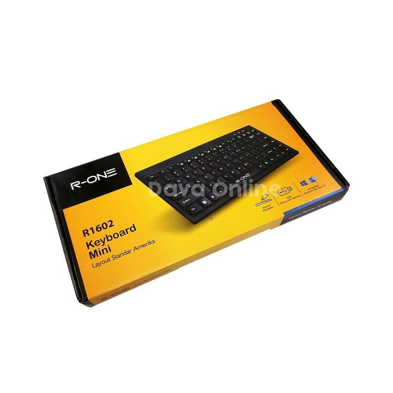 KEYBOARD USB MINI R-ONE WIRED KELUARAN MODEL TERBARU DESIAN TIPIS UKURAN 28.5 x 12.2 CM