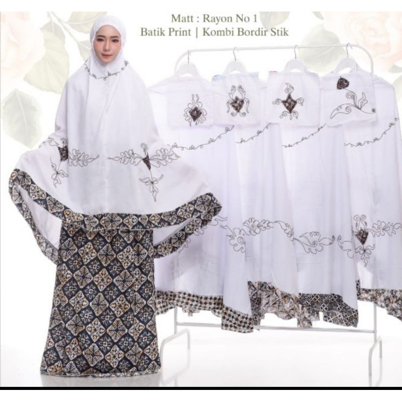 MUKENA KATUN RAYON KOMBINASI llMUKENA SANTRI