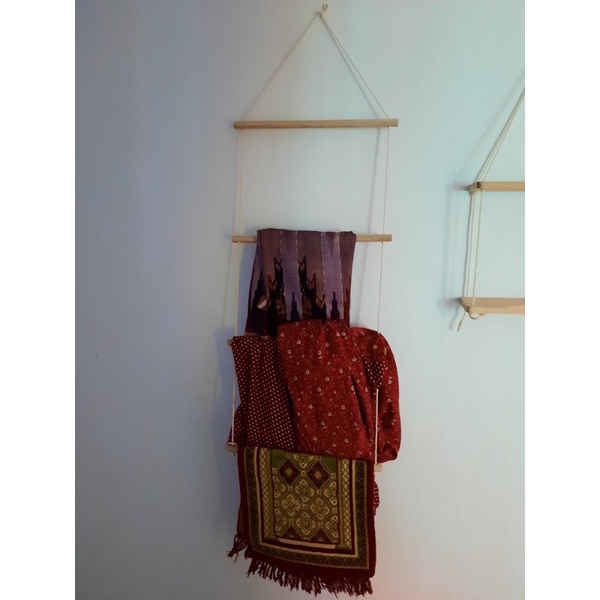 NEEDED.ID JKT | Gantungan Ladder Hanger Tali / Rak gantung / Tempat jilbab sajadah mukena