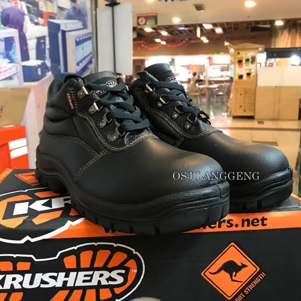 Sepatu safety Krushers Florida Black / Brown / Safety Shoes Krushers