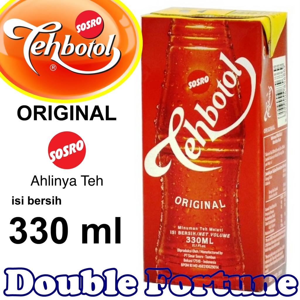 TEH BOTOL KOTAK SOSRO ORIGINAL 330 ml T