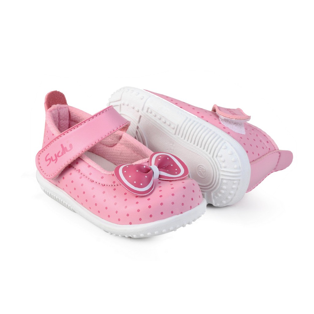 sepatu anak bayi perempuan unik bahan sol lembut model casual lucu murah bunyi cit terbaru C05 PINK