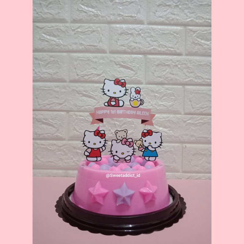 Pudding karakter / pudding ulang tahun / pudding cake / kue ulang tahun / pudding anak / puding ulta