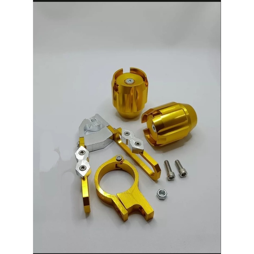 paket 2 item jalu as roda full CNC+klemen selang model V.universal semua jenis motor honda yamaha