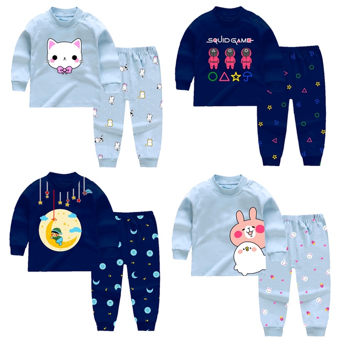 Piyama anak anak umur 1th-5th motif lucu / baju tidur anak laki laki / baju tidur anak perempuan / b