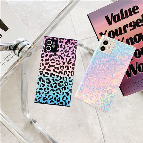 casing ponsel warna gradien laser untuk iPhone 11 12 Promax SE X XS XR XSMAX 7 8Plus