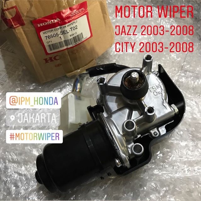 76505 SEL Motor Dinamo Gerak Wiper Depan Honda Jazz GD3 City GD8 idsi vtec 2003 2004 2005 2006 2007 2008