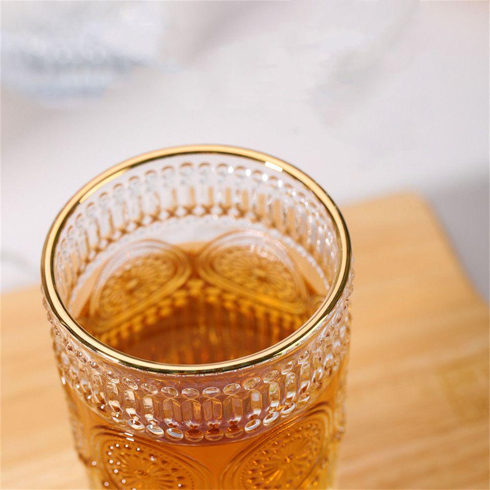 Solighter Sunflower Glass Cup Cangkir Minuman Dingin Lapisan Tunggal Kreatif Cangkir Minum