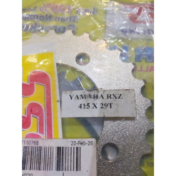 SSS RK TK 415 RX GEAR GER BELAKANG RXZ  JUPITER VEGA RX KING JUPITER Z VEGA R mx135 Ger tipis-SSS 415 x 28