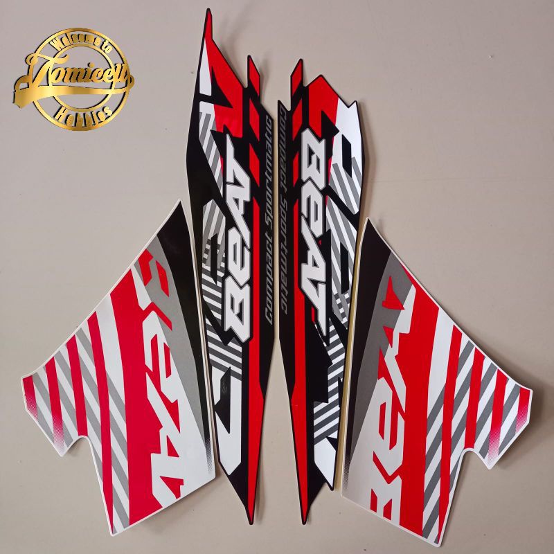 stiker striping honda new beat CBS sporty warna putih 2021 2022 eSP