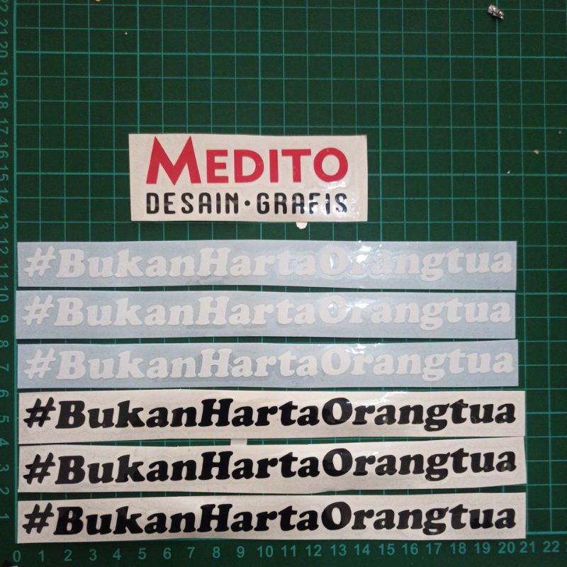 Sticker Cutting #BukanHartaOrangTua