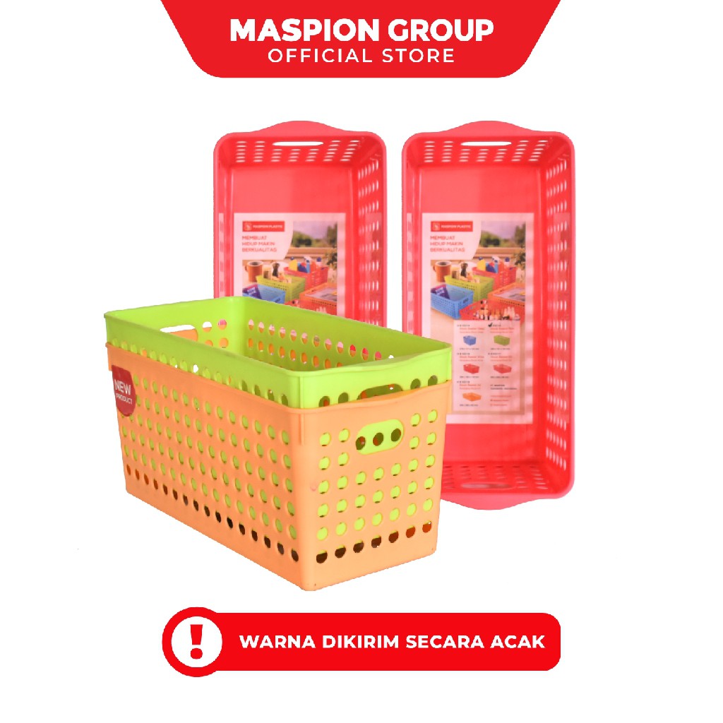 Jual Maspion Keranjang Plastik Serbaguna Slim Stock Basket Isi Pcs Shopee Indonesia