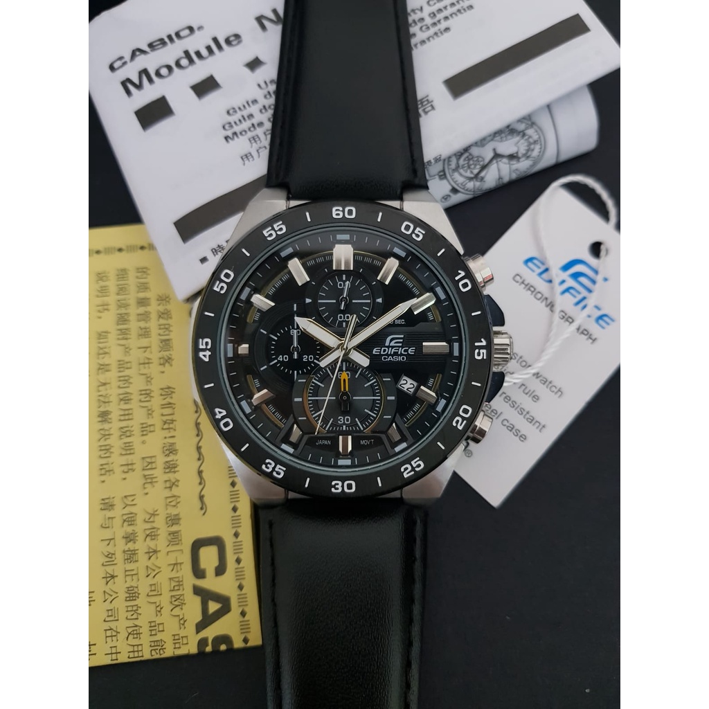 JAM TANGAN REAL PRIA CASIO EDIFICE EFR 564BL 1av Efr 564 efr564 CHRONO QUARTZ BOX ORIGINAL GARANSI 1