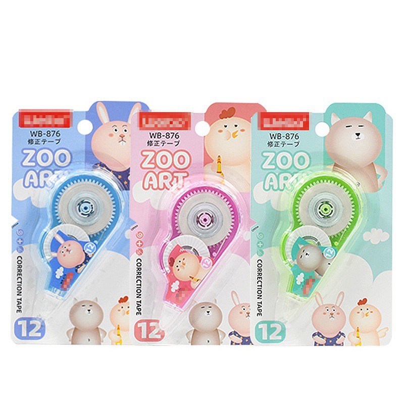 ☀ INDOLAND ☀ S002 Correction Tape Students Stationary School Supplies 12M Multiple Color