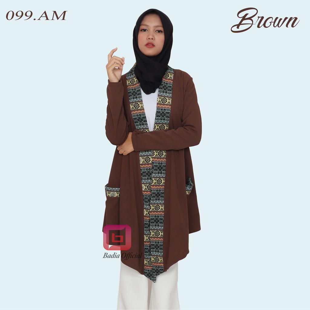 cardigan outer songket bohemian batik lengan panjang wanita premium badia official store