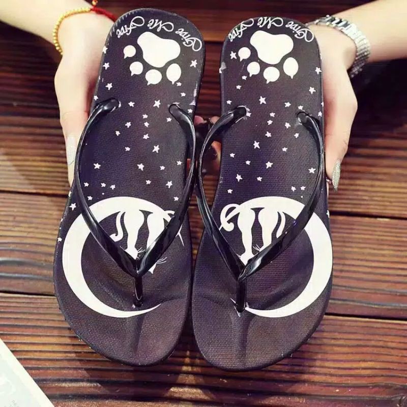 SANDAL JEPIT WANITA MOTIF SILUET