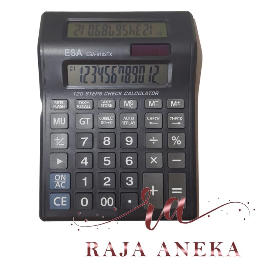 

Kalkulator Layar Lcd Led menyala Calculator Besar Esa 8810 12 digit cek ulang 2 layar bolak balik