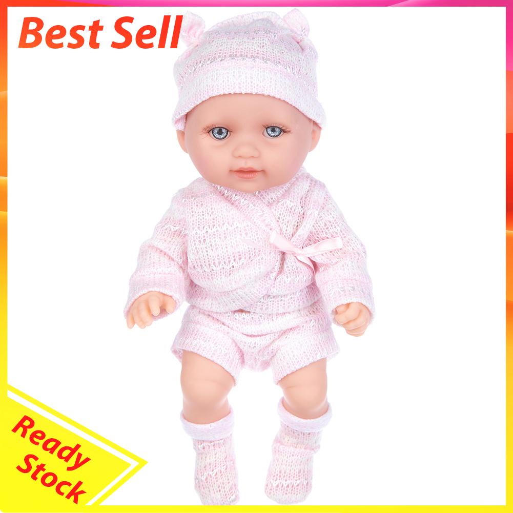 Reborn Mainan Boneka Bayi Vinyl Mirip Asli Dengan Topi Untuk Anak Bermain Peran