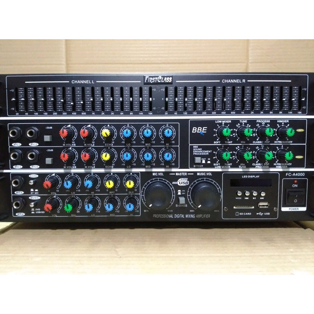 power ampli bluetooth firstclass fc a4000 amplifier mixer Bbe proceccor fca4000