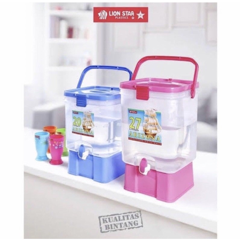 DISPENSER AIR ES TEMPAT  MINUM KRAN / DRINK JAR 20 LITER ARIZONA LION STAR