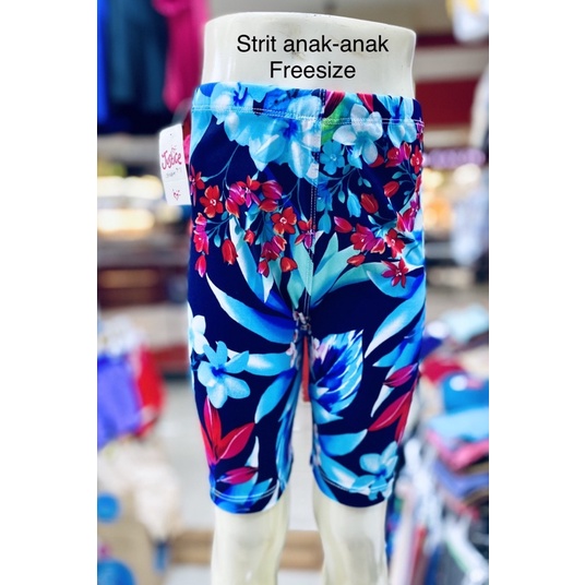 Celana Short | Strit Anak-Anak Motif Bahan Strit Licin / Jersey