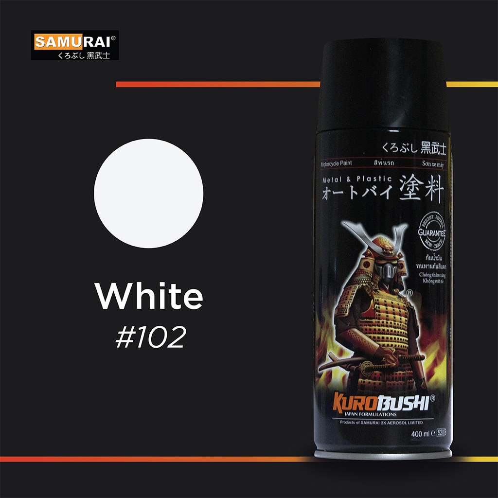 Samurai Paint no star  White 102 Putih Standar #102 pylox Cat motor Cat semprot Kualitas Kompresor