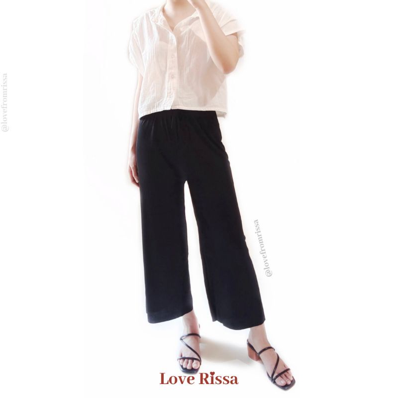 Celana Kulot Wanita Zoey Long Pants Casual Love Rissa