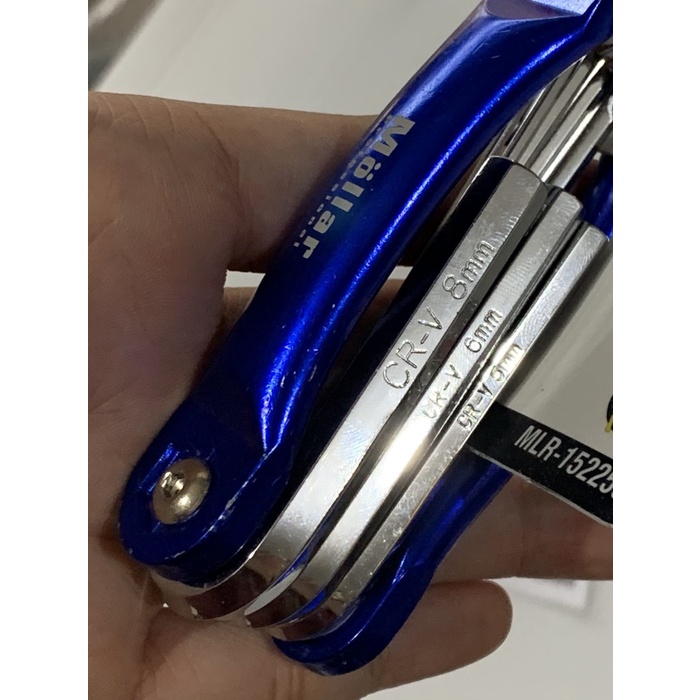 Kunci L Lipat Set 8pc / L Hex Key Folded 8-IN-1 Cr-V Mollar