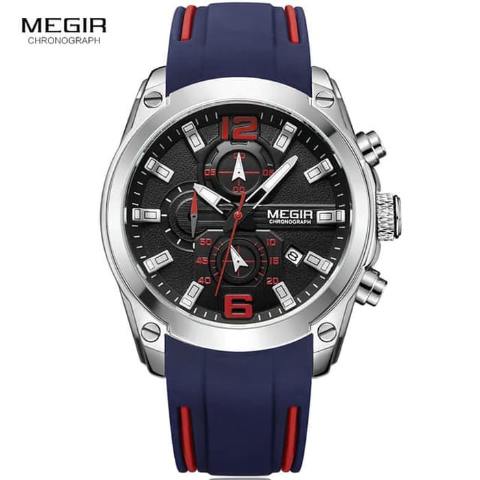 Original MEGIR Jam Tangan Analog Pria Quantum Race - M2063 - Biru