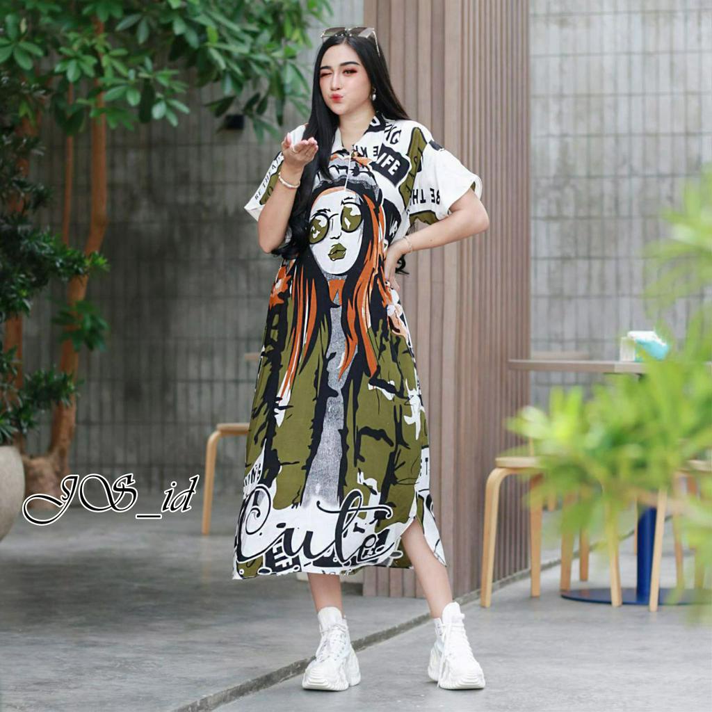 Daster Viral Fashion Wanita Terbaru Misca Cute LD 120 Busui Risleting Depan Rayon Premium