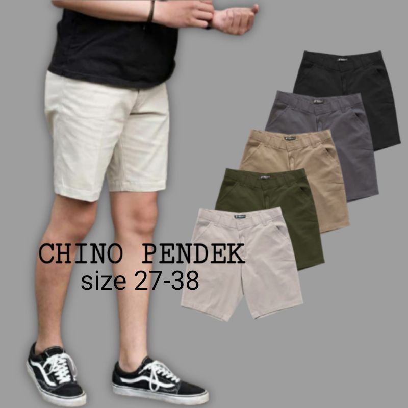 celana chino pendek pria chinos original dewasa pria