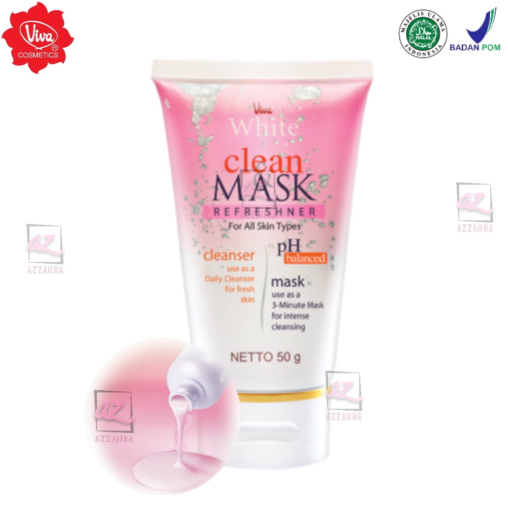 Viva White Clean Mask Refreshner Normal| Dry| Oily Skin 50gr