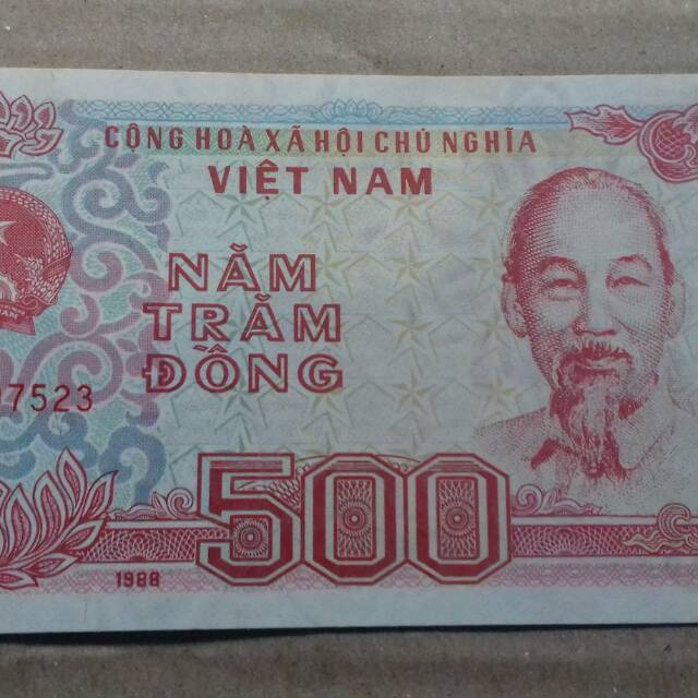 Uang asing 500 dong vietnam