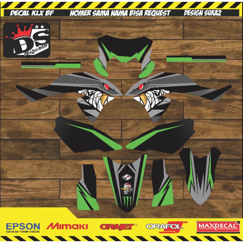 decal klx bf 150 concept shark