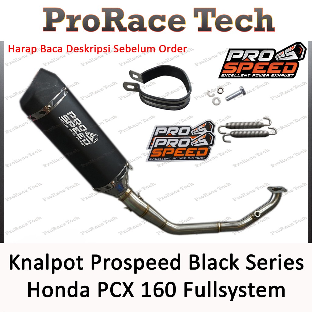 Knalpot Prospeed Black Series PCX 160 2021 Fullsystem