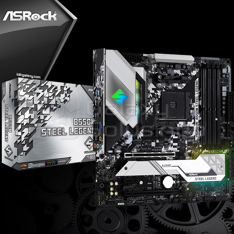 ASROCK B550M STEEL LEGEND (AM4, AMD B550, DDR4) Motherboard AMD